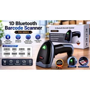 Tera Pro‎ Series 1D Bluetooth Barcode Scanner Wireless Handheld L0013B Black